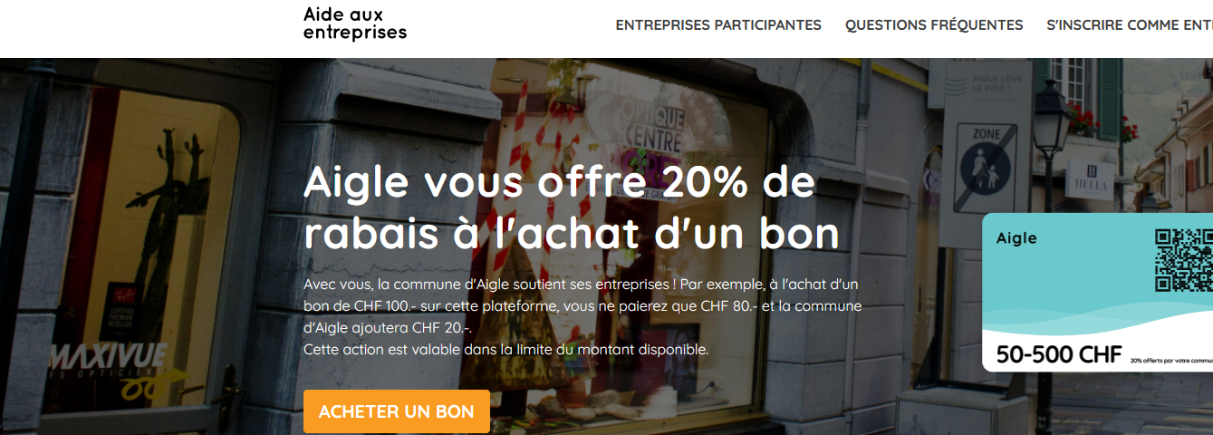 Aigle injecte 50'000 francs dans le soutien de ses commerces locaux